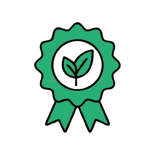 About green eco friendly certification badge leaf design sustainability image features adorned sleek symbolizing 352587344 removebg preview